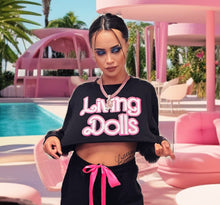 Load image into Gallery viewer, Barbie Dangerous Cropped Sweat - Black
