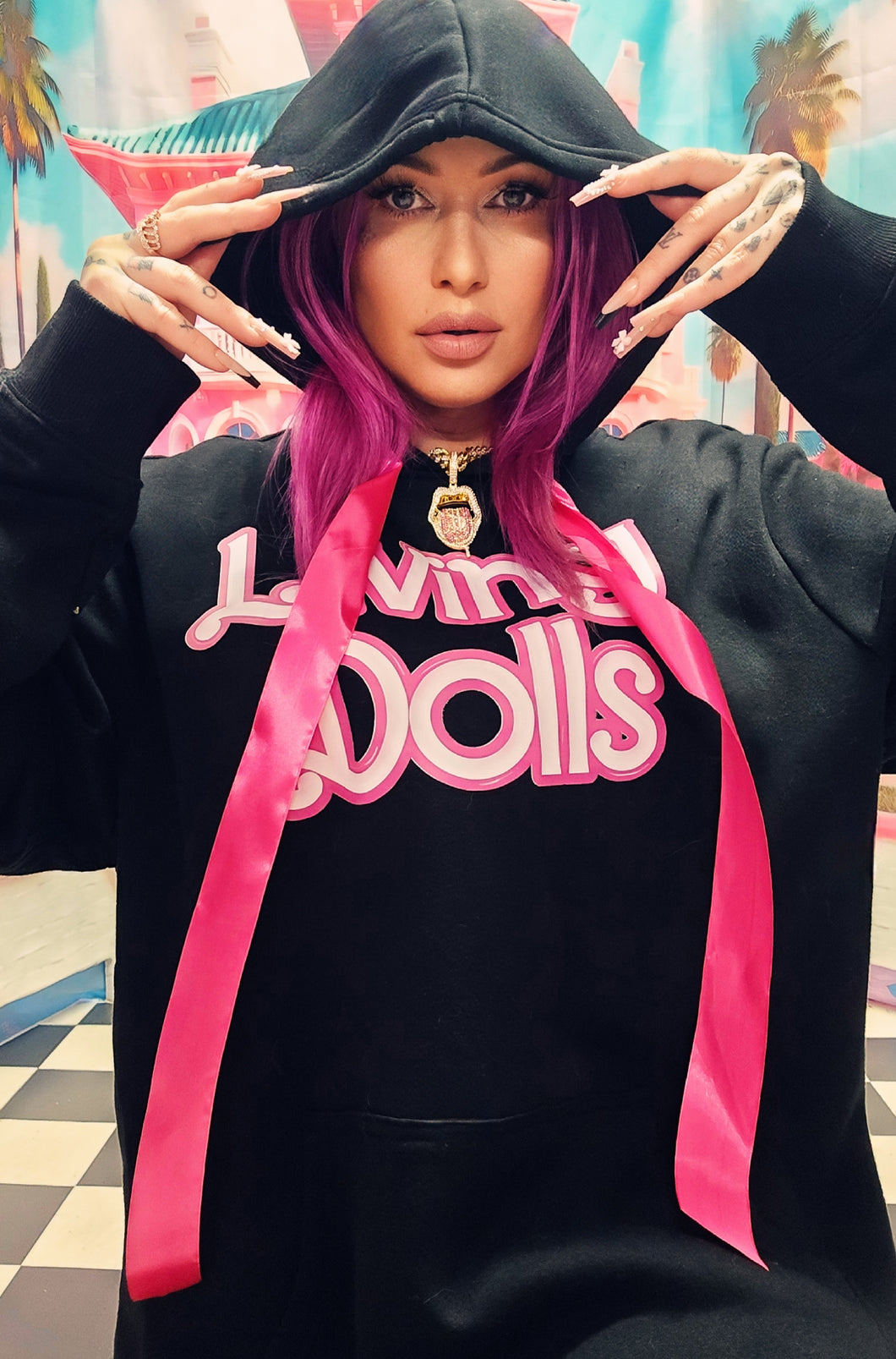 Barbie Dangerous Unisex Hooded Sweat - Black